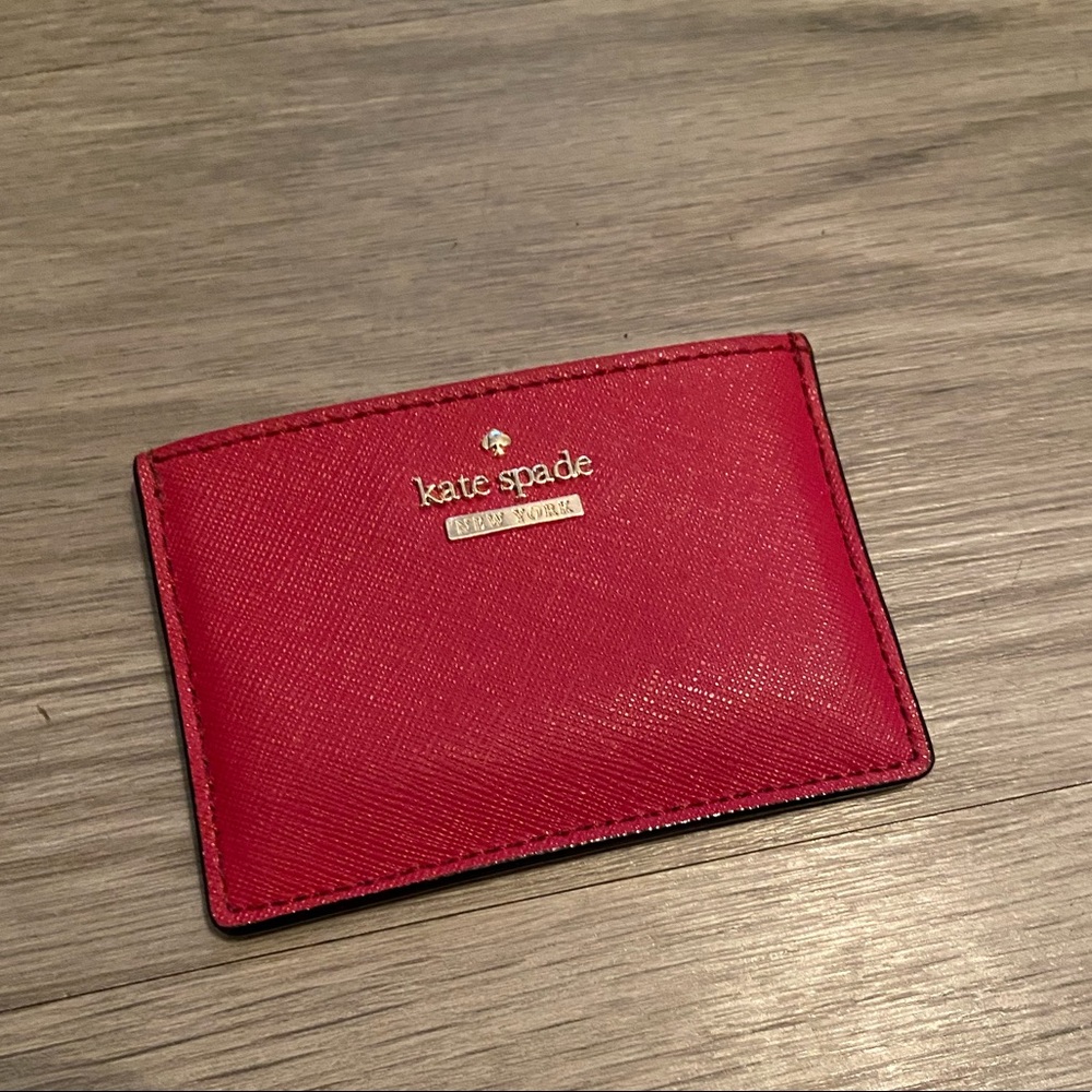 Kate Spade wine/red card holder
